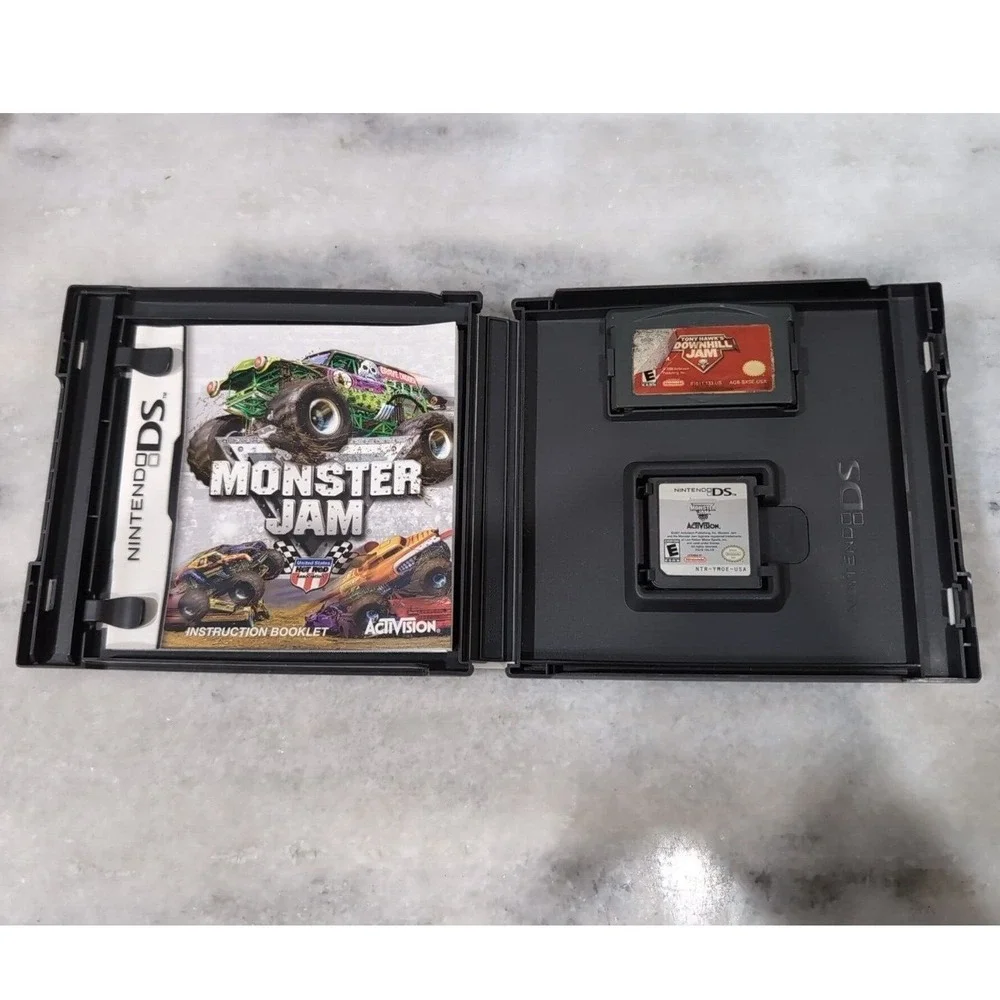 Monster Jam Nintendo DS Game Manual Case & Tony Hawk Downhill Jam GBA Bonus